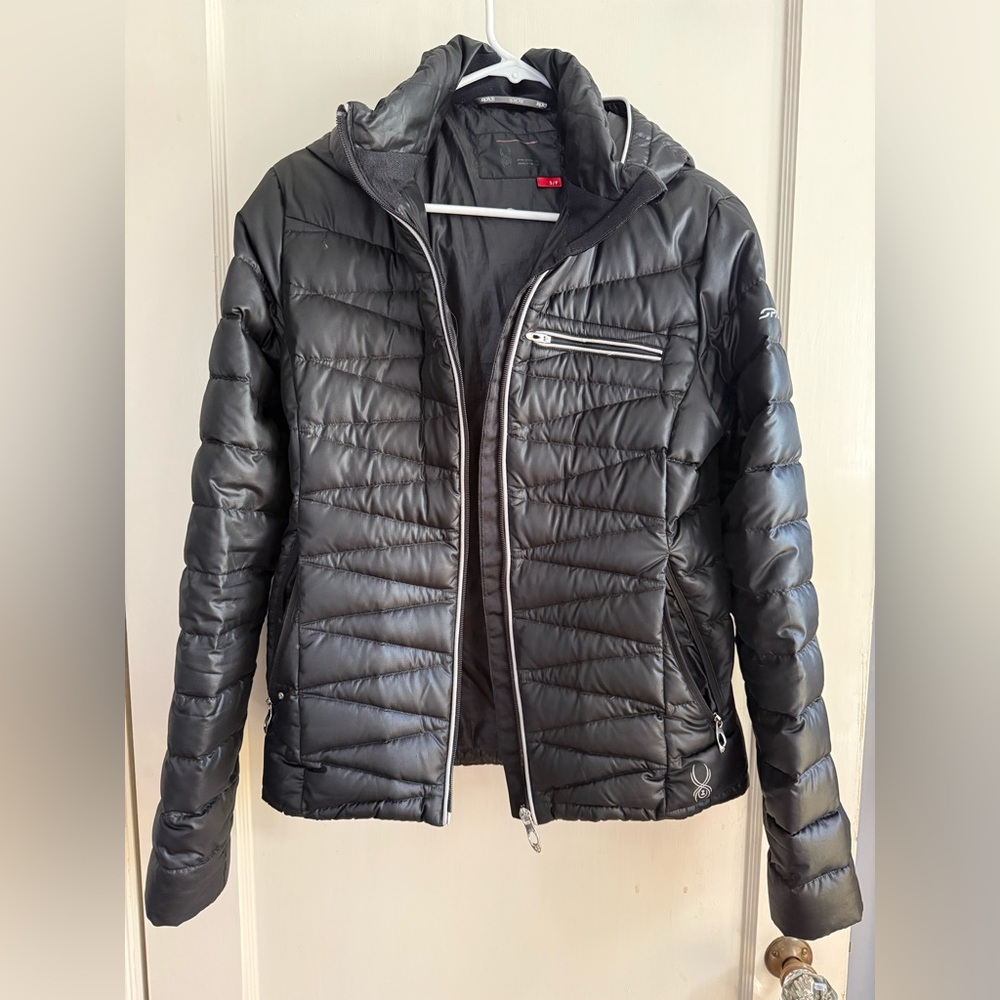 Spyder • Down Hoodie Puffer Jacket Black Small